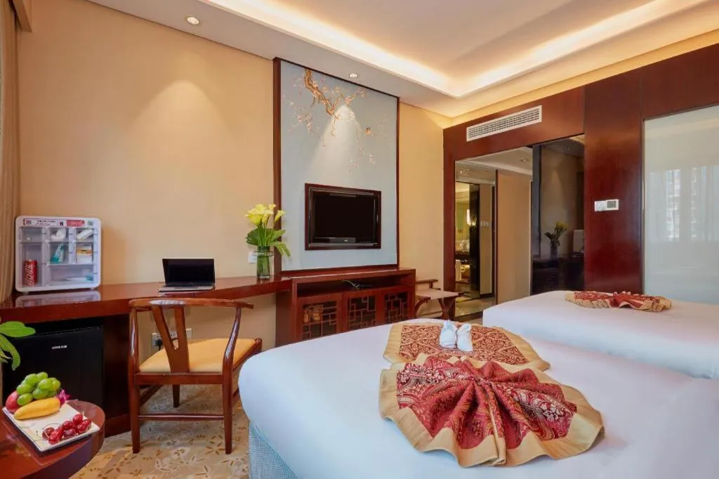 Bed in Meiyuan Hotel Hangzhou