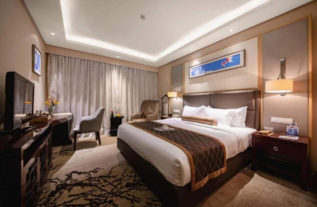 Bed in Meiyuan Hotel Hangzhou