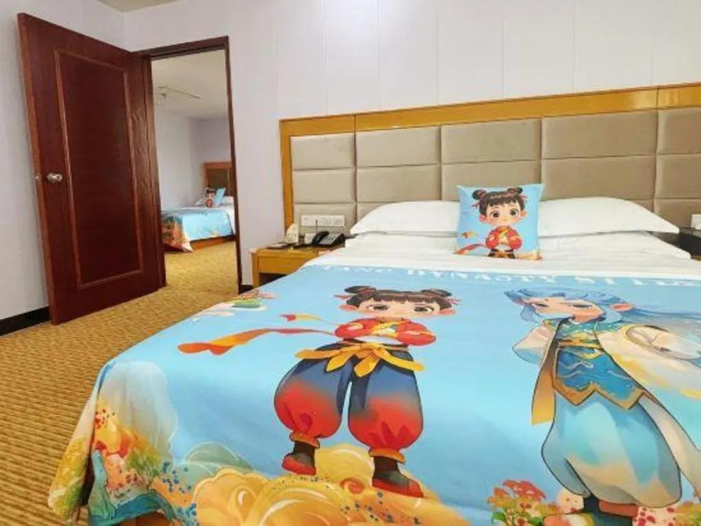 Bed in Xiamen Plaza Hotel