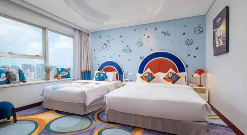 Bed in Yiwu Yimei Plaza Hotel