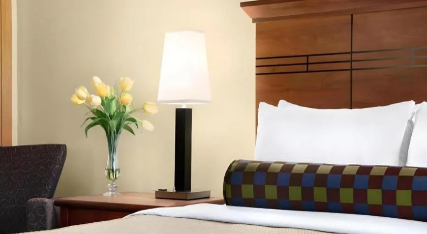 Bed in Quality Inn & Suites Detroit Lakes
