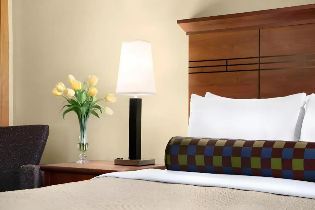 Bed in Quality Inn & Suites Detroit Lakes