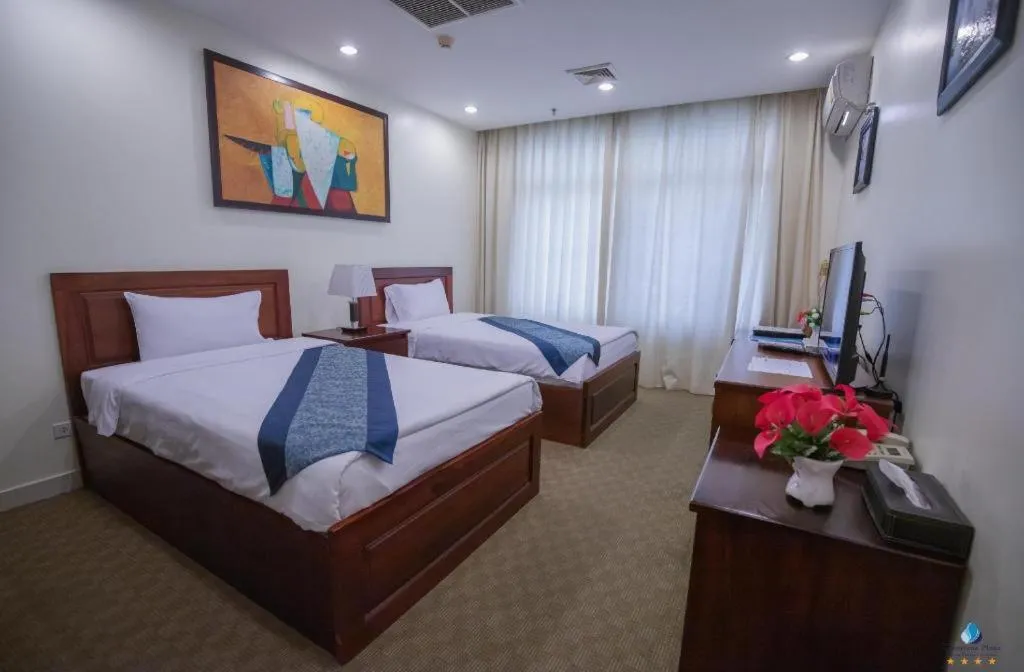 Bed in Vientiane Plaza Hotel