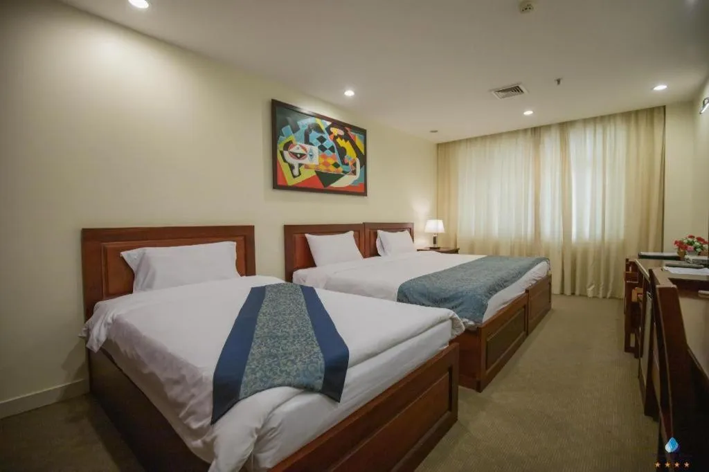 Bed in Vientiane Plaza Hotel