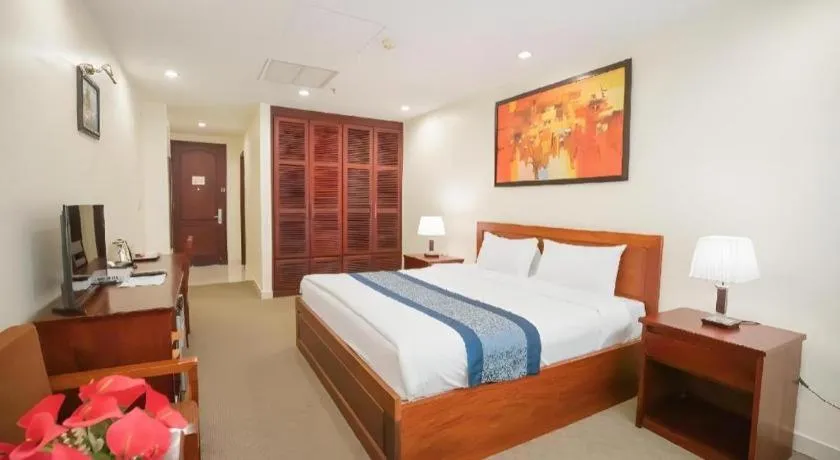 Bed in Vientiane Plaza Hotel