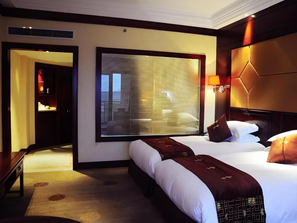 Bed in Hangzhou Blossom Water Museum Hotel