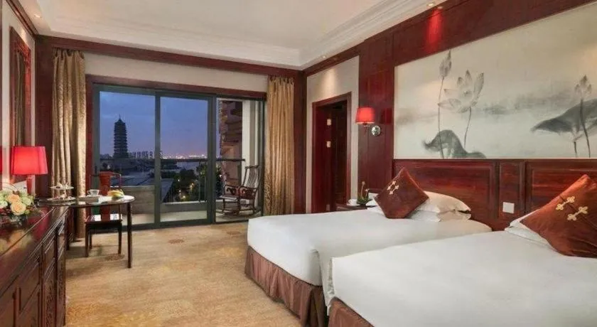 Bed in Hangzhou Blossom Water Museum Hotel