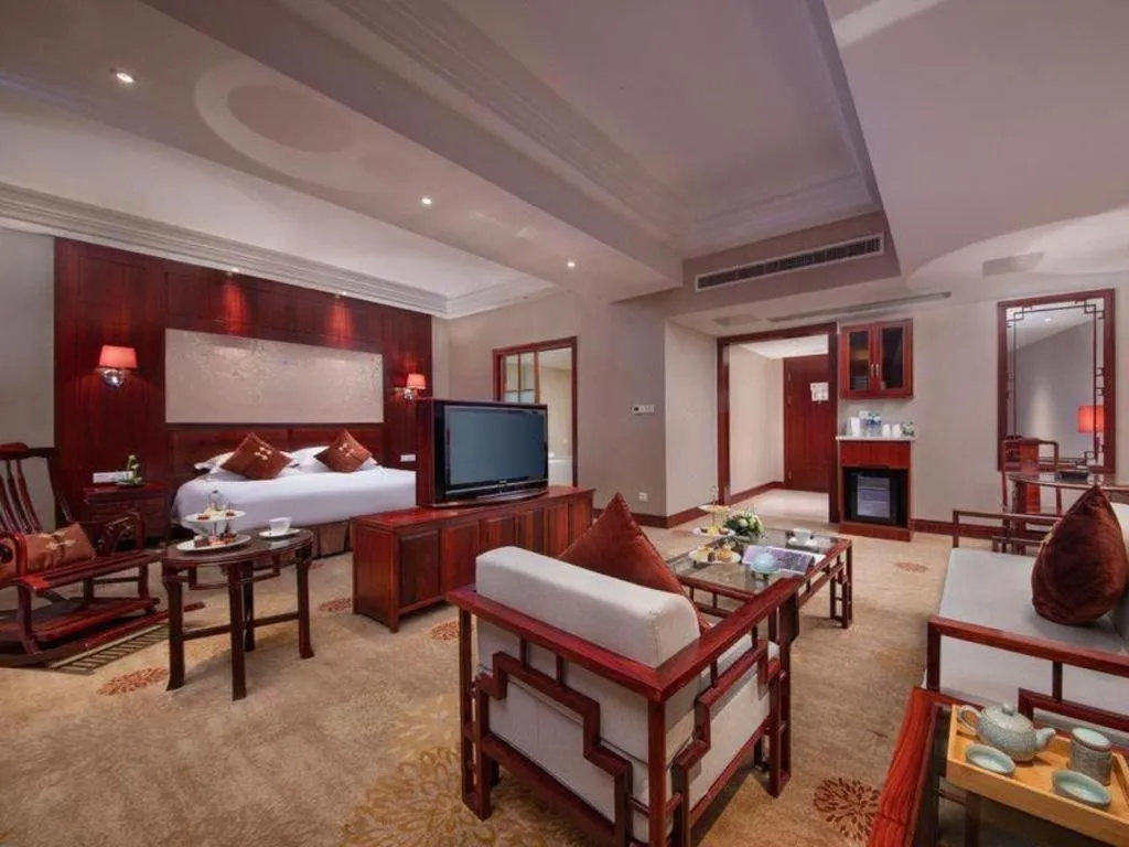 Bed in Hangzhou Blossom Water Museum Hotel