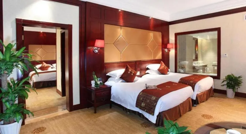 Bed in Hangzhou Blossom Water Museum Hotel