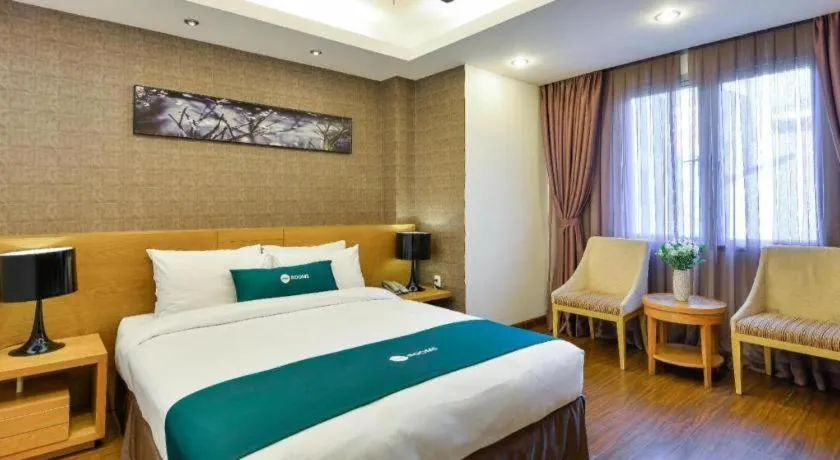 Bed in AHA Boutique Ben Thanh Hotel