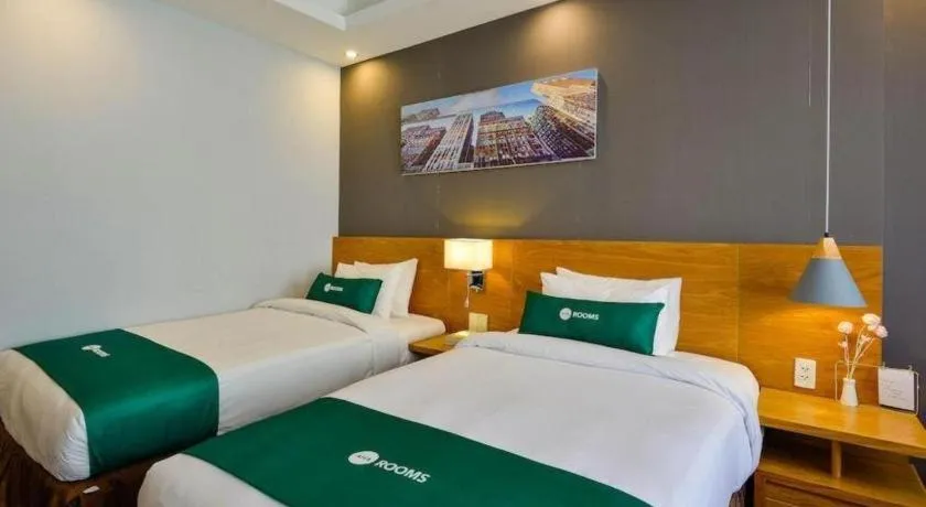 Bed in AHA Boutique Ben Thanh Hotel