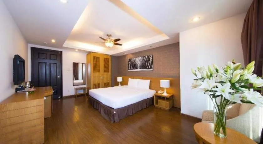 Bed in AHA Boutique Ben Thanh Hotel