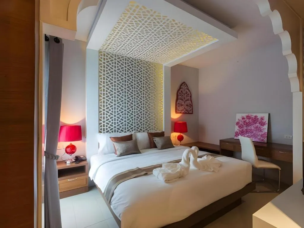 Bed in Vulcano Hotel at Nimman