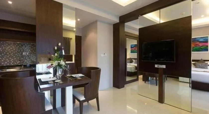 Bed in Vulcano Hotel at Nimman