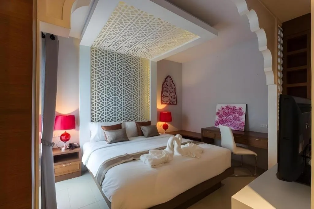 Bed in Vulcano Hotel at Nimman