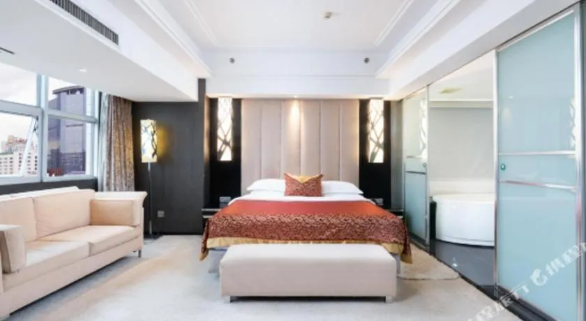 Bed in Nanning Sanzan Hotel