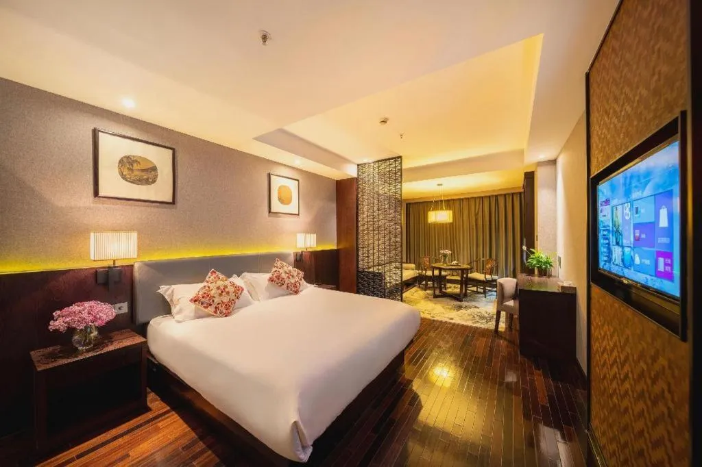 Bed in Yiwu Orange Boutique Hotel