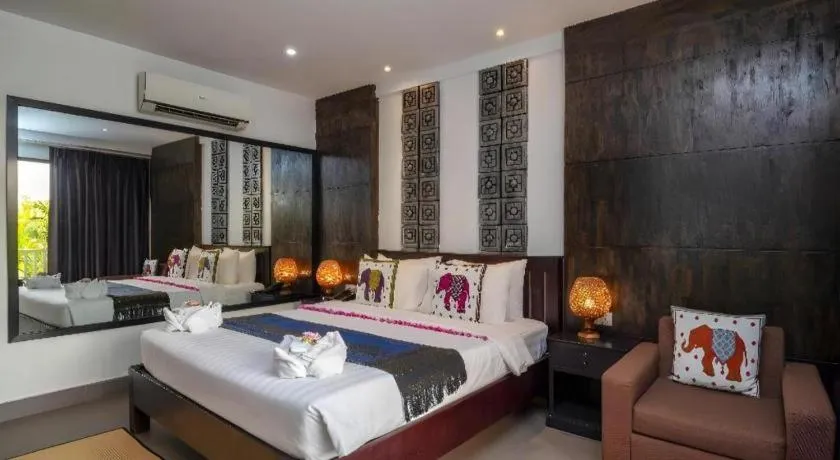 Bed in Ladear Angkor Boutique Hotel