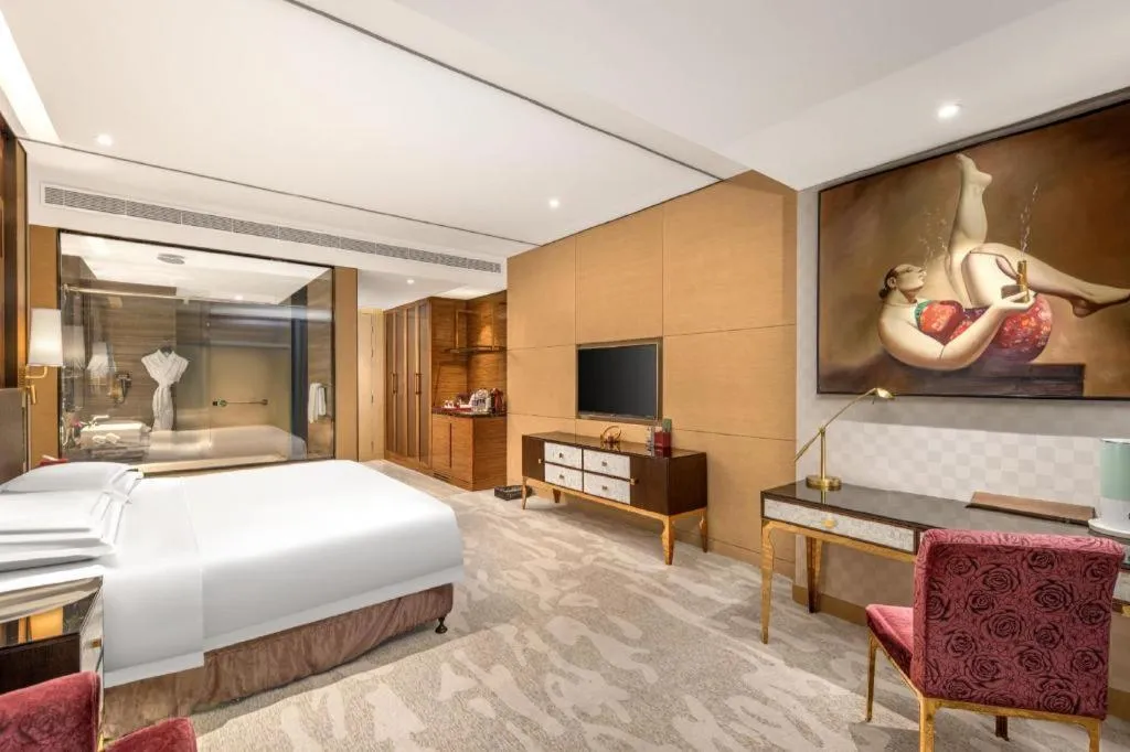 Bed in Shijiazhuang Ximeijin Continental Hotel