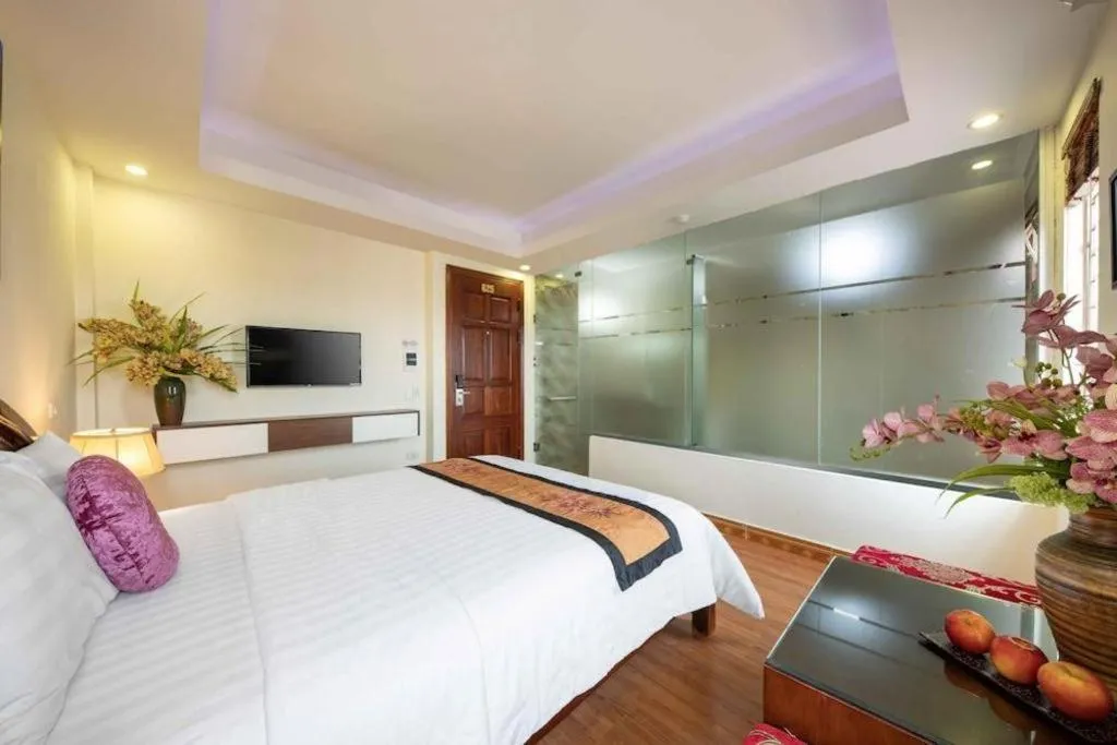 Bed in Viet Village Hotel