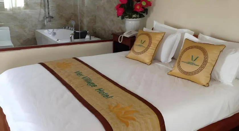 Bed in Viet Village Hotel