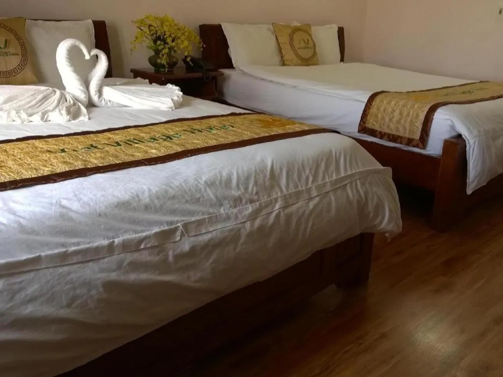 Bed in Viet Village Hotel
