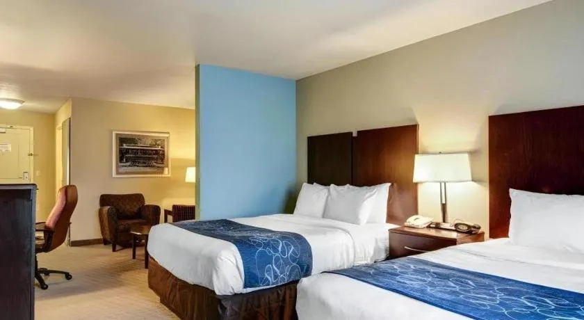 Bed in Comfort Suites near Hot Springs Park
