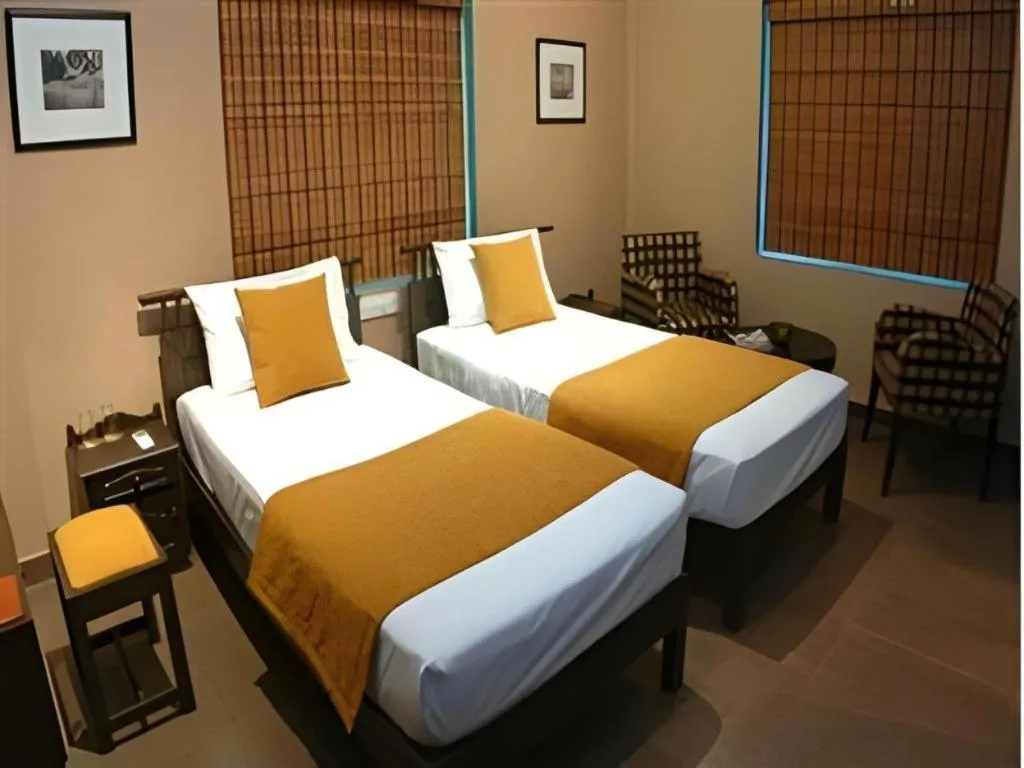 Bed in Heritage Habarana Hotel