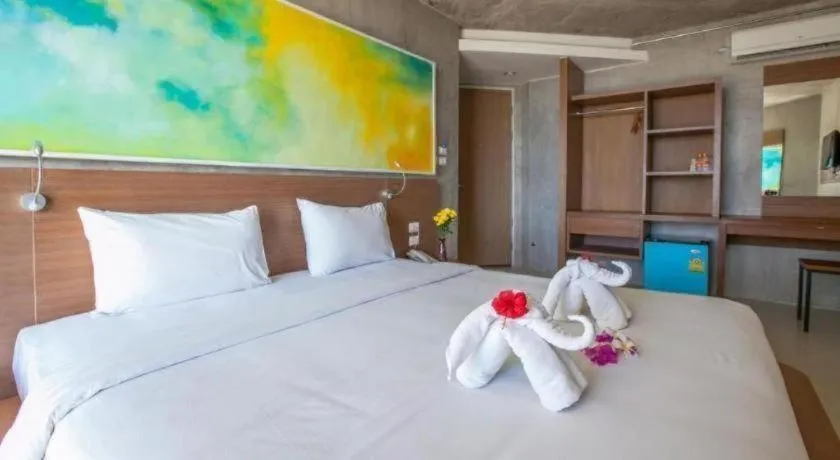 Bed in B2 Sea View Pattaya Boutique & Budget Hotel