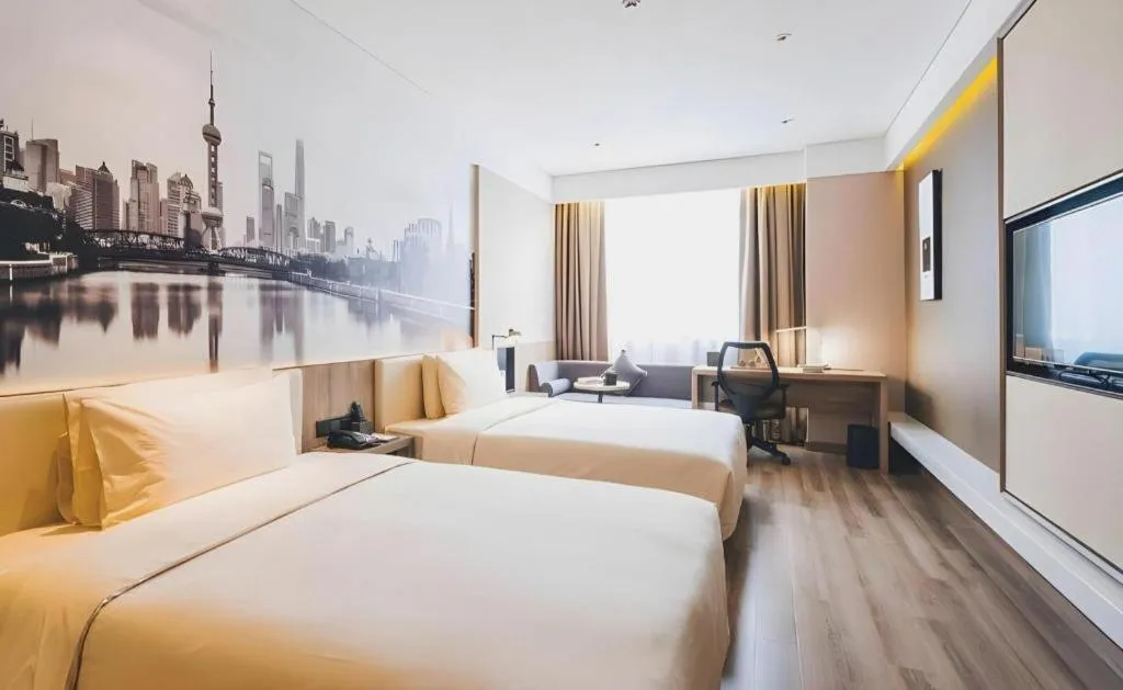 Bed in Vienna Hotel Shanghai Hongqiao Huaxin Road
