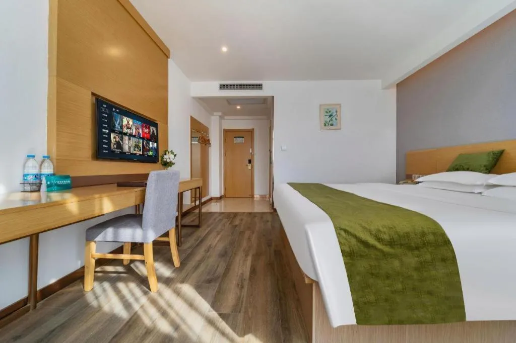 Bed in GreenTree Inn Nantong Zhangzhishan Town Deli Plaza Express Hotel
