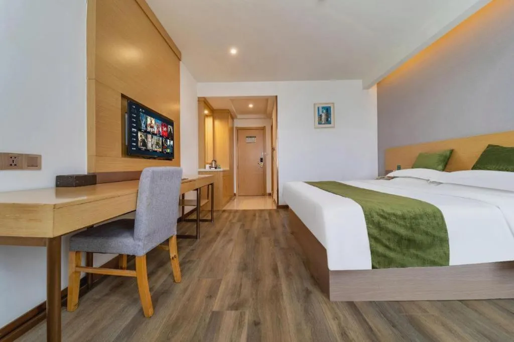 Bed in GreenTree Inn Nantong Zhangzhishan Town Deli Plaza Express Hotel