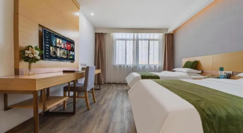 Bed in GreenTree Inn Nantong Zhangzhishan Town Deli Plaza Express Hotel