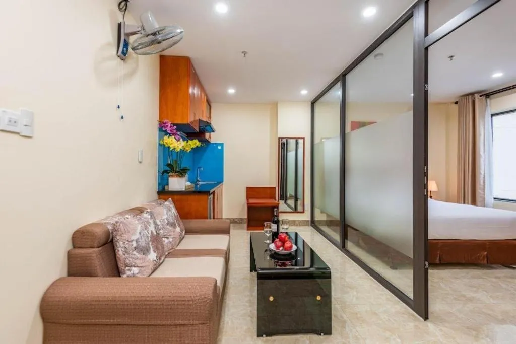 Bed in An Thuyen Hotel