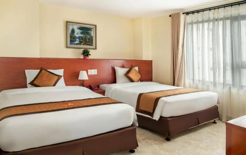 Bed in An Thuyen Hotel