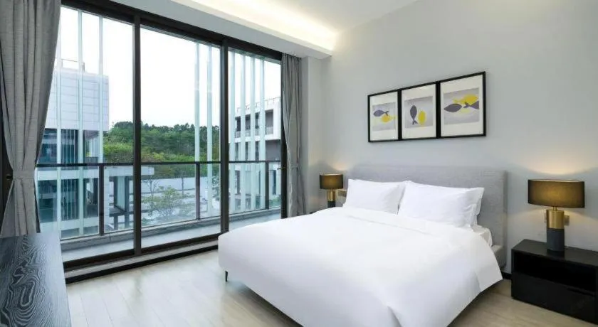 Bed in SongShan Lake PingShang Serviced Hotel