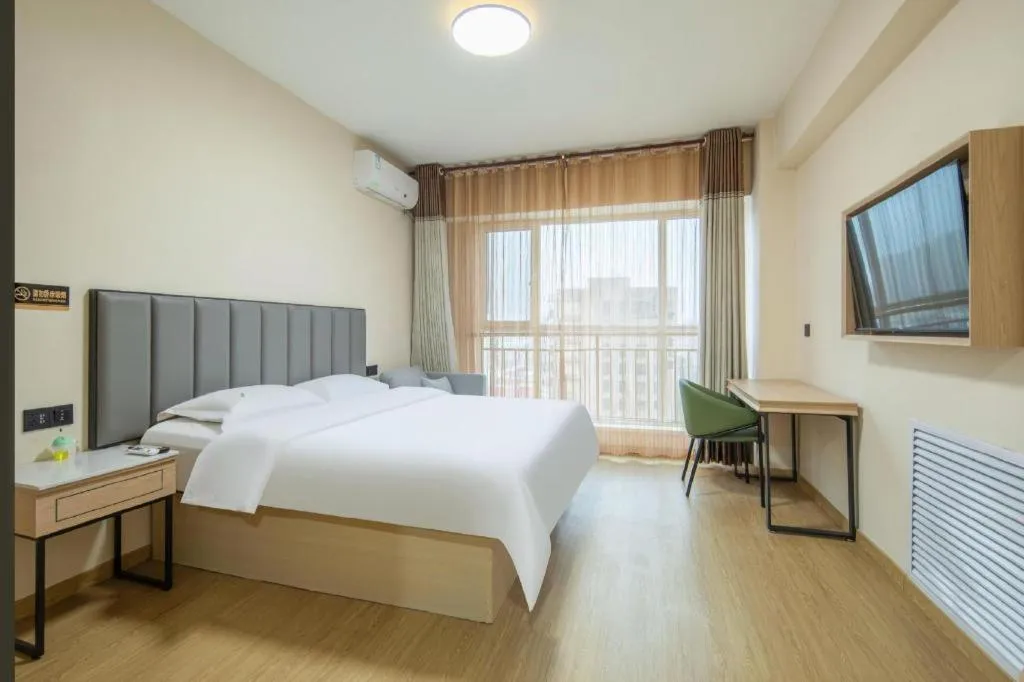 Bed in GreenTree Inn Weihai Liugongdao Wharf Qingdao North Road Express Hotel