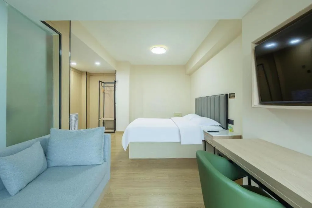 Bed in GreenTree Inn Weihai Liugongdao Wharf Qingdao North Road Express Hotel