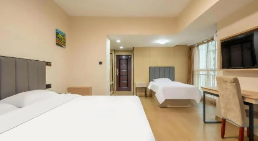 Bed in GreenTree Inn Weihai Liugongdao Wharf Qingdao North Road Express Hotel