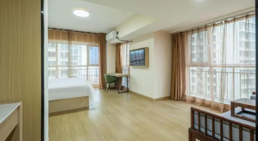 Bed in GreenTree Inn Weihai Liugongdao Wharf Qingdao North Road Express Hotel