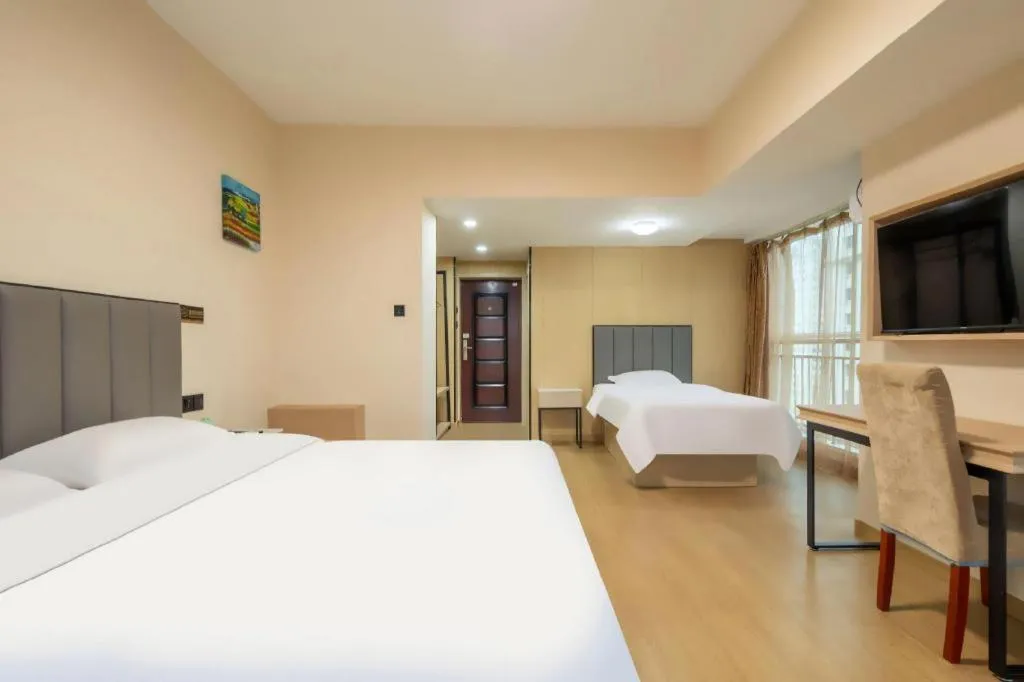 Bed in GreenTree Inn Weihai Liugongdao Wharf Qingdao North Road Express Hotel