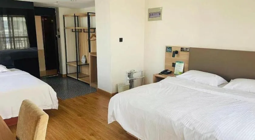 Bed in GreenTree Inn Weihai Liugongdao Wharf Qingdao North Road Express Hotel