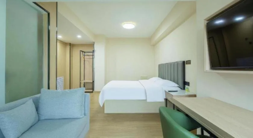 Bed in GreenTree Inn Weihai Liugongdao Wharf Qingdao North Road Express Hotel