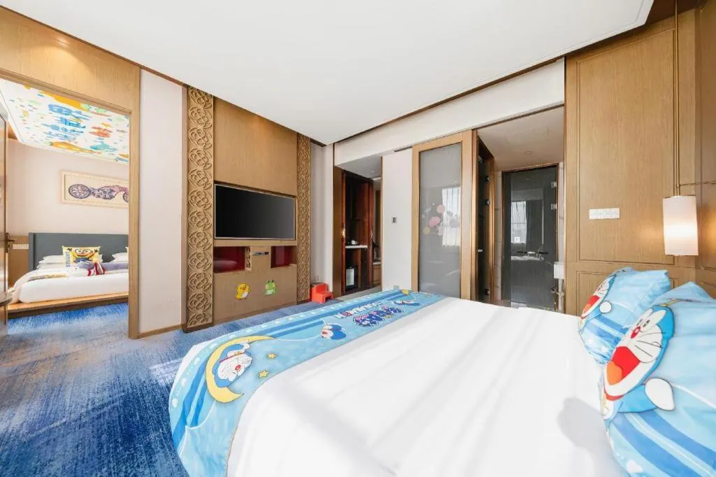 Bed in Bliss International Hotel Weihai