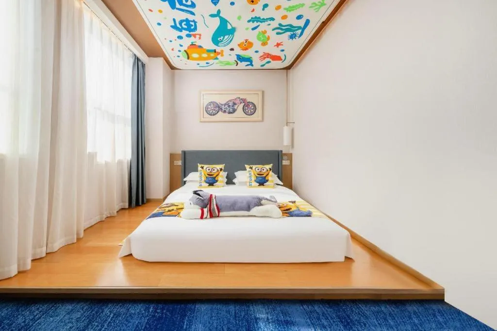 Bed in Bliss International Hotel Weihai