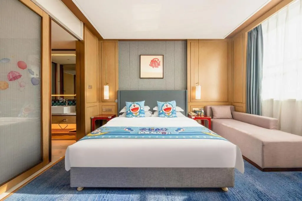 Bed in Bliss International Hotel Weihai