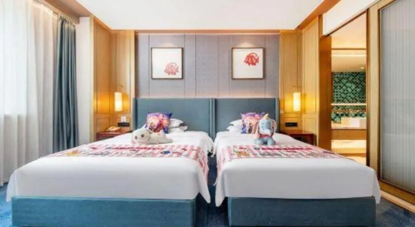 Bed in Bliss International Hotel Weihai