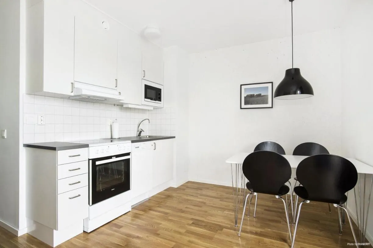 Kitchen or kitchenette in Kolgården - Visby Lägenhetshotell