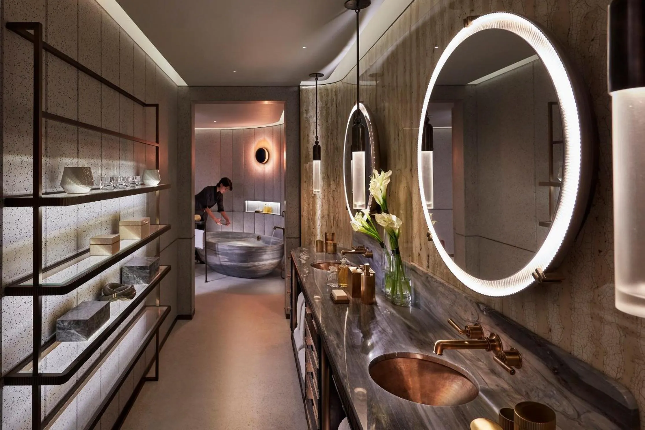 Bathroom in The Landmark Mandarin Oriental, Hong Kong