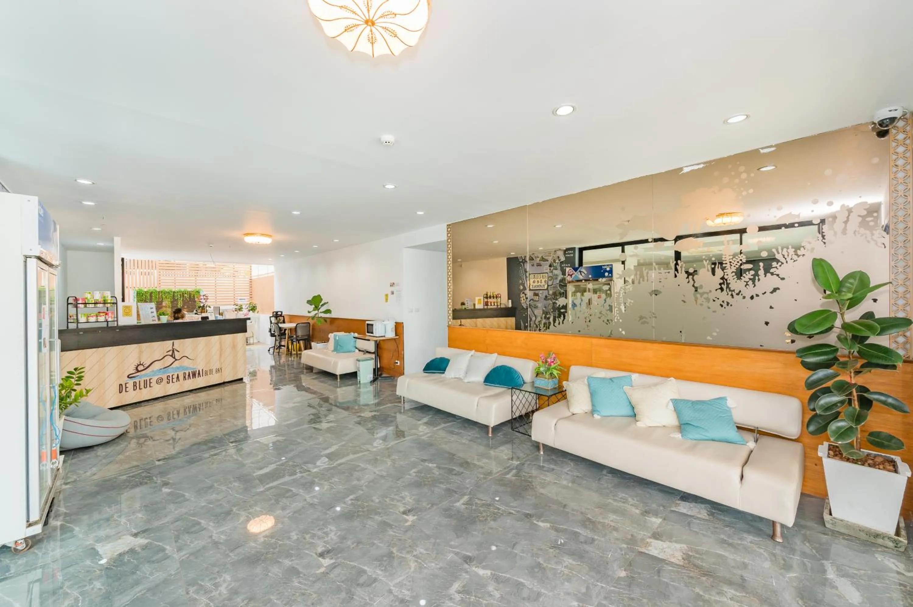 Seating area in De Blue Sea Rawai Hotel